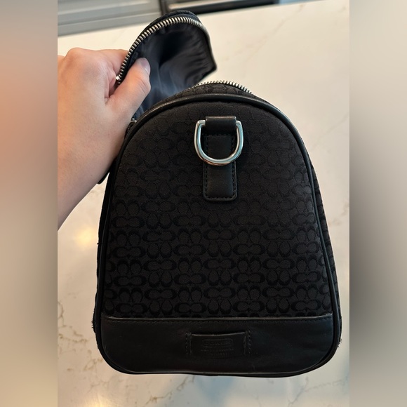 Black Coach Signature Mini Boston Bag - Picture 5 of 9